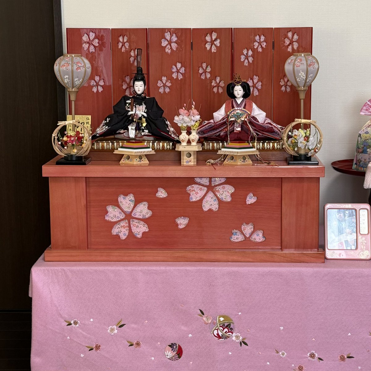 そ〜いえば、お雛様を出しましたよ♪ #雛人形 #お雛様 #親王飾り