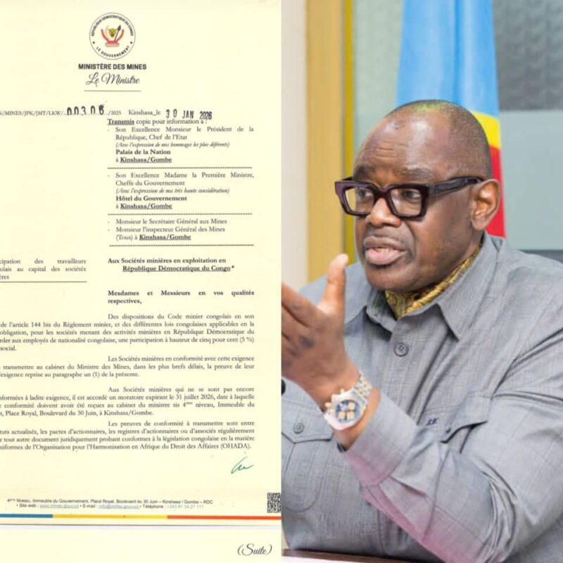 equo_net's tweet photo. ⚖️ RDC : 5 % du capital minier réservé aux travailleurs congolais
👉 Cette mesure vise à renforcer la participation nationale, l’inclusion des travailleurs congolais et la gouvernance dans un secteur stratégique pour l’économie du pays.
Lien article : Energie &amp; Mines Afrique https://t.co/Bb7PhRqQc4