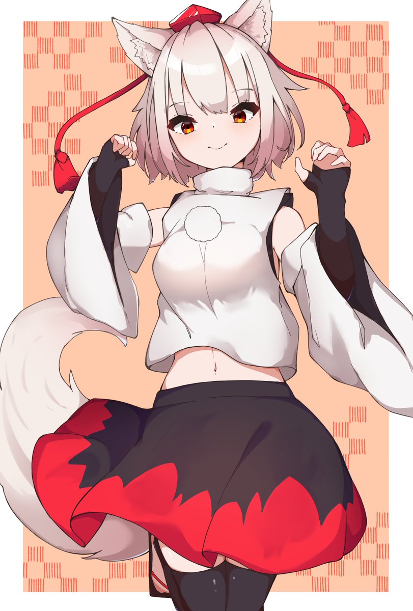 犬走椛 「久しぶりのイラスト 椛ちゃん描きました!! #東方Project #犬走