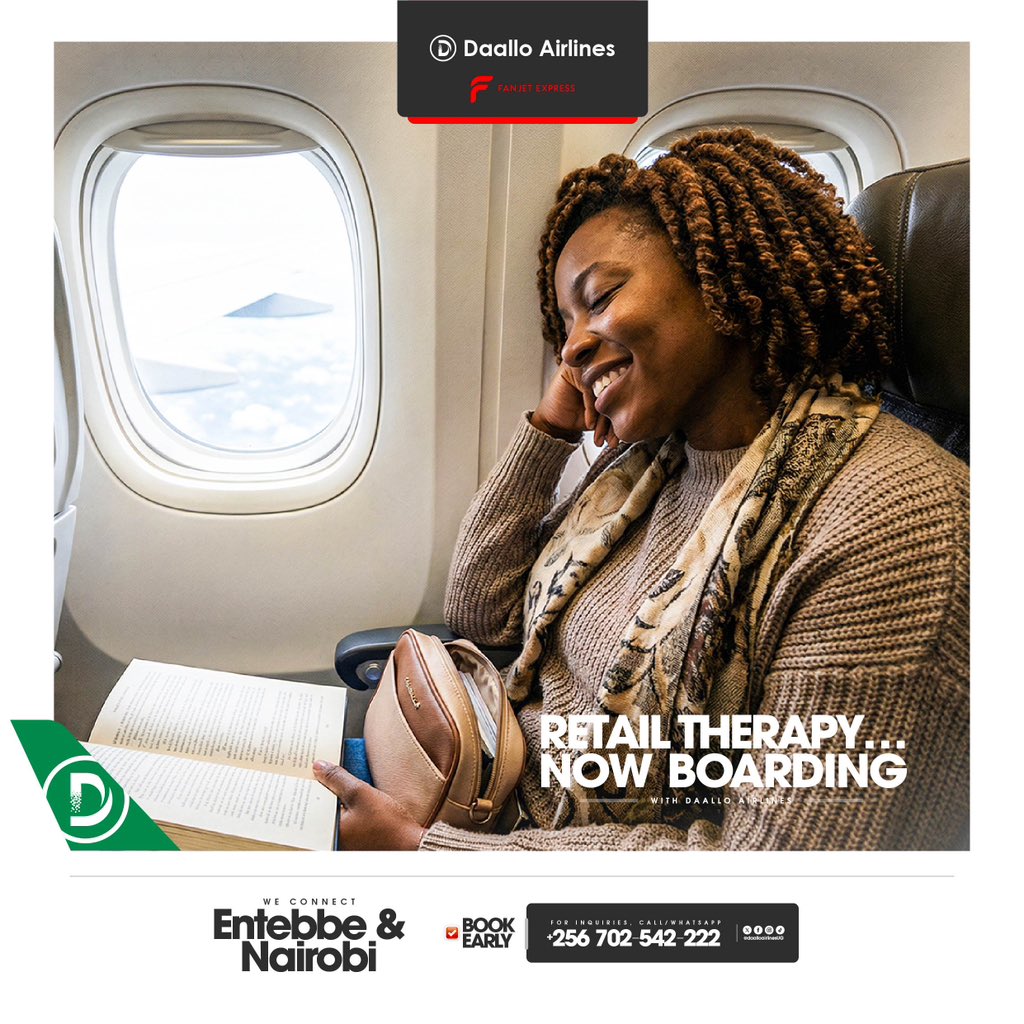 A journey can be part of the healing ✈️

📞 0702542222
💵 From $140

#FlyDaallo #DaalloAirlinesUG #FanjetExpress