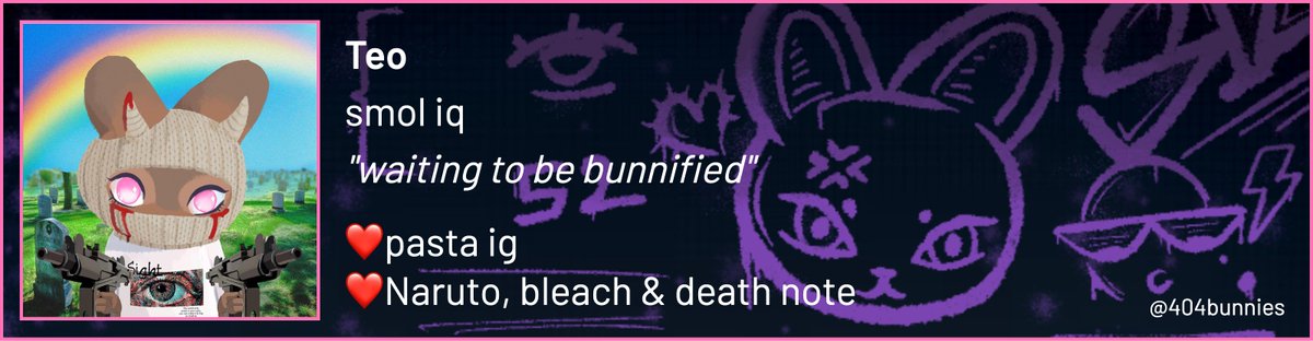 hey <a href="/bunnie0xeth/">Jay | (◕‿◕)🔪</a> maybe i'll finally get bunnified wys??

#smolbunny