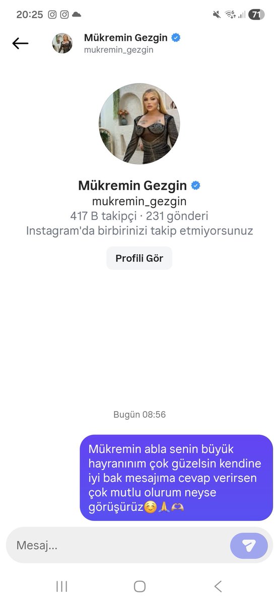 8.Sınıfa giden kızım uzun zamandır telefon istiyordu. 10 gün önce doğum günü hediyesi olarak aldım

İlk günler heyecanı geçsin diye çok müdahale etmedim ama sürekli tembihledim, güven vermeye çalıştım

Bugün Instagram hesabına baktığımda, Mükremin Gezgin denen iblise hayranlık