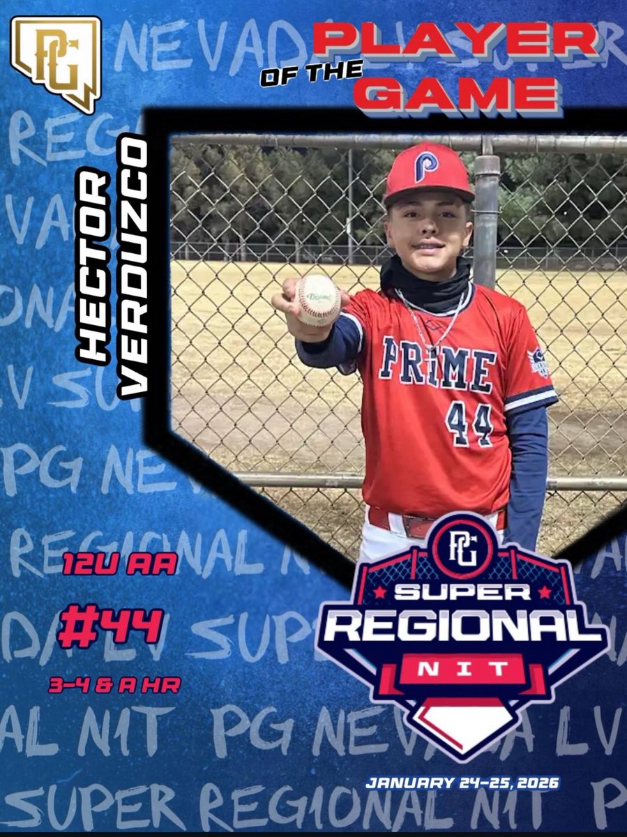 Prime_Yth_Bsbl's tweet image. Congratulations to the follow Prime Players for receiving @Pg_Nevada Player of The Game:

Prime 14U:
Luke Garcia MIF/RHP 

Prime 12U:
Jaxx Riess OF/LHP
Hector Verduzco UT/RHP 

Prime 11U:
Josiah Muniz C/INF 

#FarmSystem #WorkWins