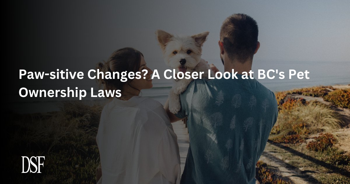 British Columbia’s recent Family Law Act amendments introduce a different approach to pet disputes, and a 2024 decision has already raised important questions about how these rules will be applied. 

Read more in our blog: devrylaw.ca/paw-sitive-cha…

#FamilyLaw #DevryLaw