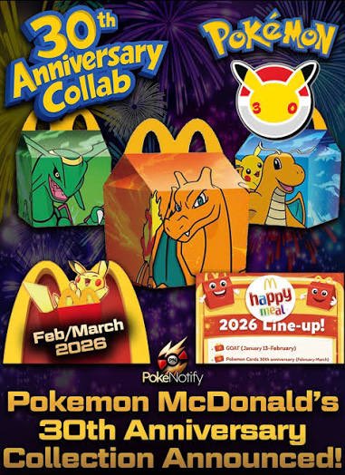 Just a reminder for #Pokemon30

As we get closer to the anniversary we will have catalytic things to push us up..

Fast Food Chain happy meal toy...

Celebration Party's...

Special Drops Day of.....

Even New cards coming out…

And im sure theres many more things that will be