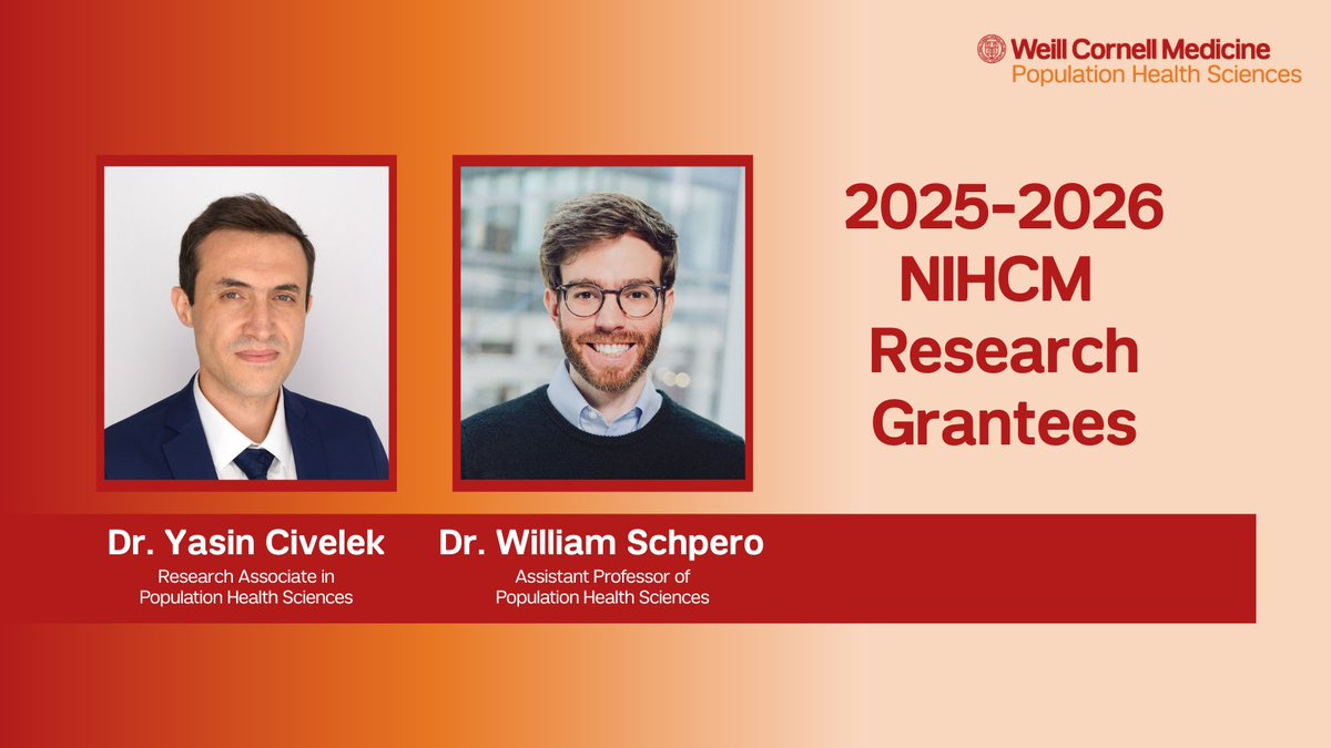 Weill Cornell Medicine Population Health Sciences tweet media