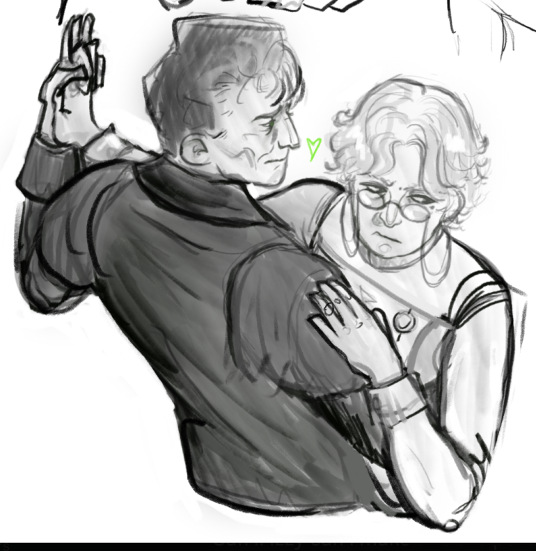 my dnd character and his cult leader ex spouse pre and post evil transgender body stealing. I will never finish the second pic but they do haunt me. He was the blonde one now he's the old guy. Steal your husband's body folks I'm sure it'll turn out well