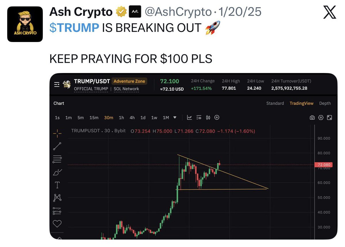 CCPool_Daniel's tweet image. Influencers: Breaking out buy now

Price dumps…

Was an obvious top signal 😂

Ps. CCPool shorted $69 TRUMP, Shorts still open 💸