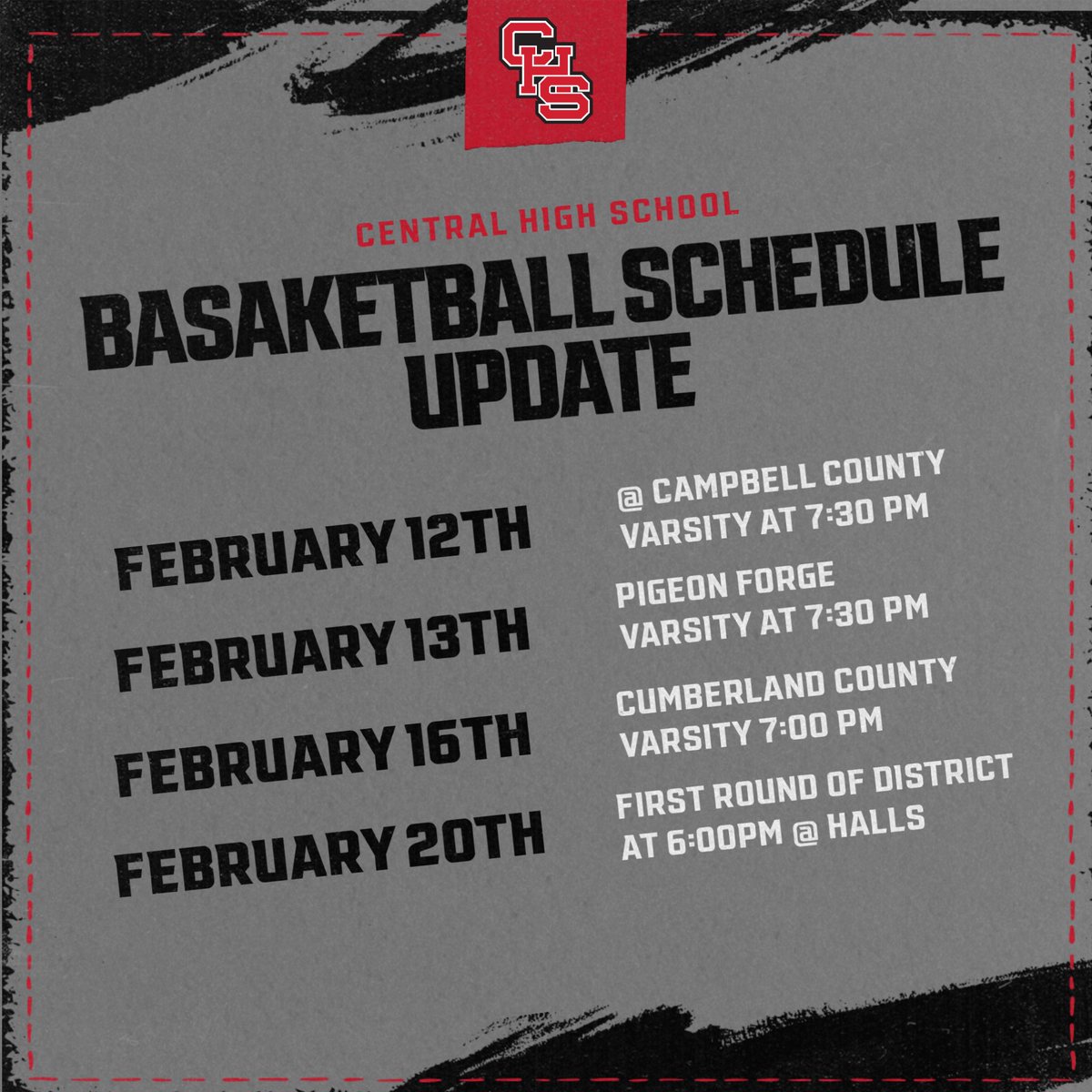 Updated schedule. Big next 10 days for the program. #PrideandTradition