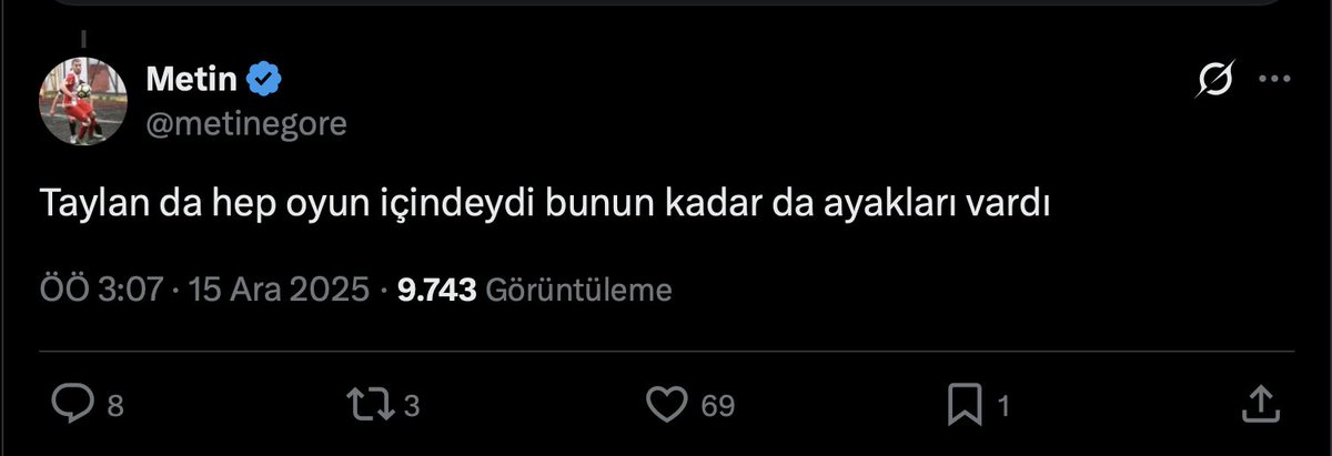 daha 2 ay önce taylan ile bir tutuyodun aq