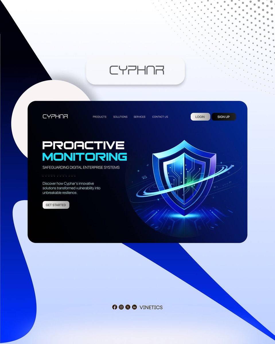 vinetics_'s tweet image. CYPHAR.... CYBERSECURITY • WEB HERO SECTION 🖥️

#uiux #cybersecurity #tech #uidesign #productdesign