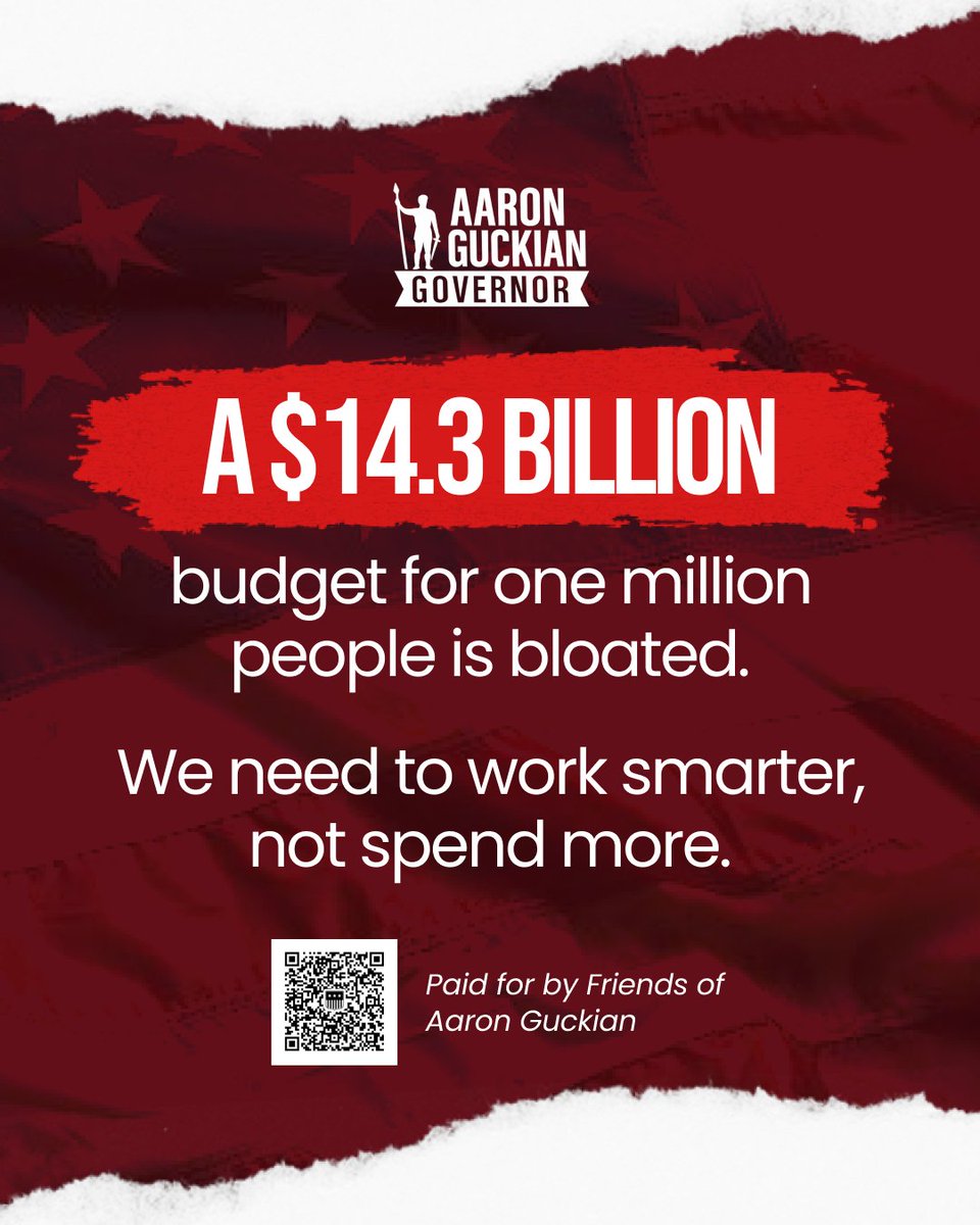 GuckianRI's tweet photo. A $14.3 billion budget for a state our size just doesn't add up. It’s time to work smarter with your tax dollars. 💰

Donate now 👉  https://t.co/d5bXnXokdW

#worksmarter #ribudget #fiscalresponsibility #rhodeisland #taxpayerfirst https://t.co/NbJ2PlgING