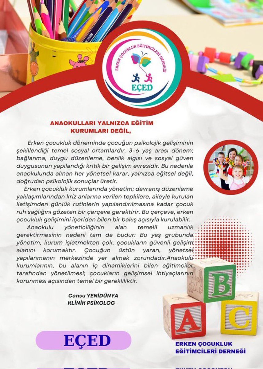 #AnaokulunaAlanGerek