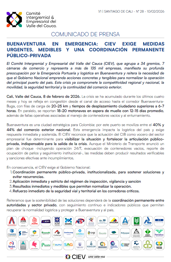 Compartimos comunicación del CIEV frente a la situación que se vive en Buenaventura