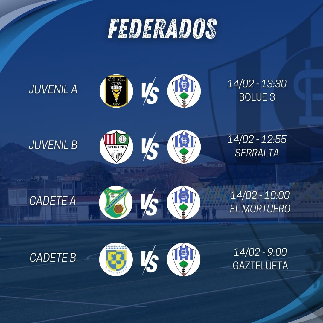 🔵⚪🔵⚪
Asteburuko ordutegiak
Horarios del fin de semana
AUPA UNIÓN!
🔵⚪🔵⚪