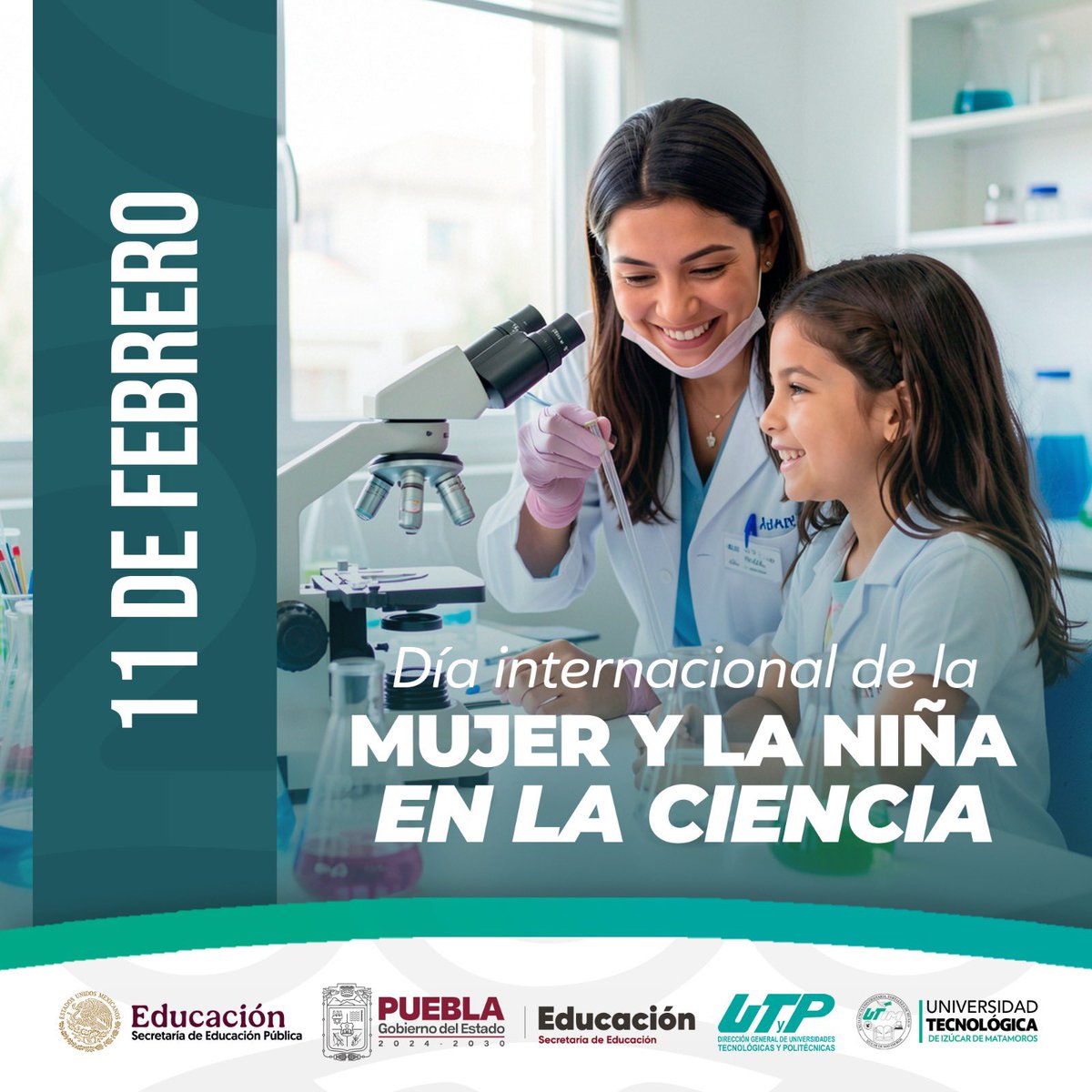 🔬💜 Día Internacional de la Mujer y la Niña en la Ciencia.
En UTIM celebramos a las mujeres que transforman el conocimiento y abren camino.
#PorAmorALaUTIM #PensarEnGrande #PorAmorAPuebla