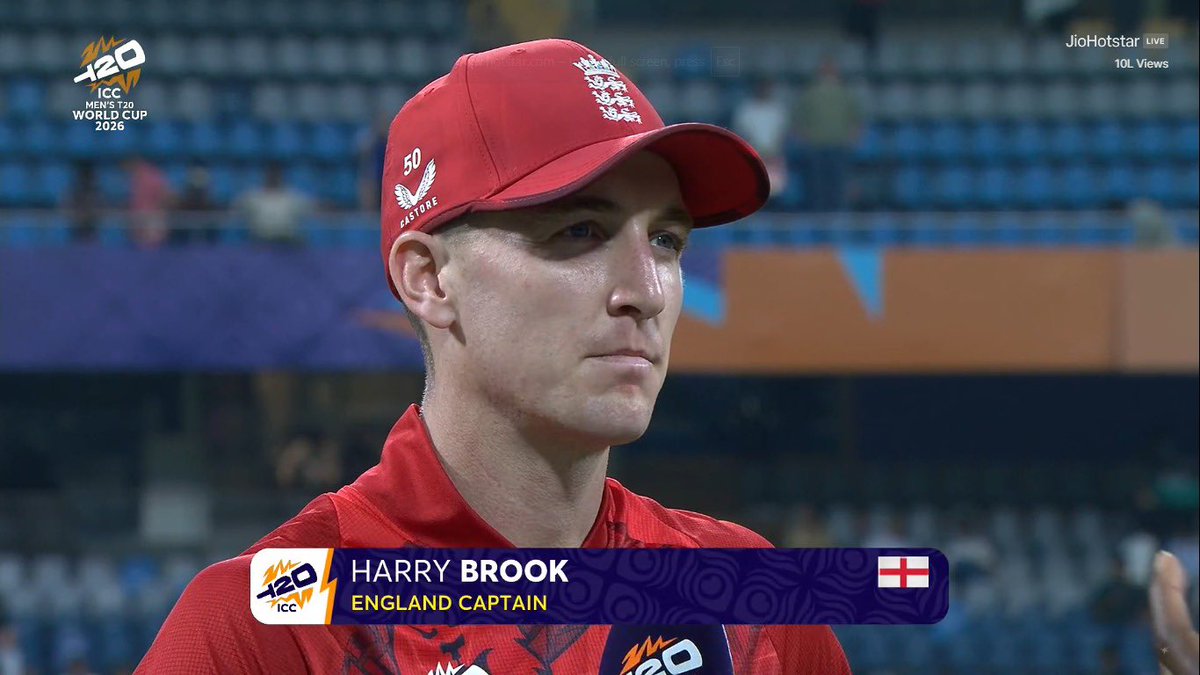 Harry Brook said, "Thank god we won against Nepal in the last match, otherwise we'd be in a tricky situation".

Absolutely true! 💯 
Nepal well played! 👏🏻💔

#ENGvWI #T20WC2026