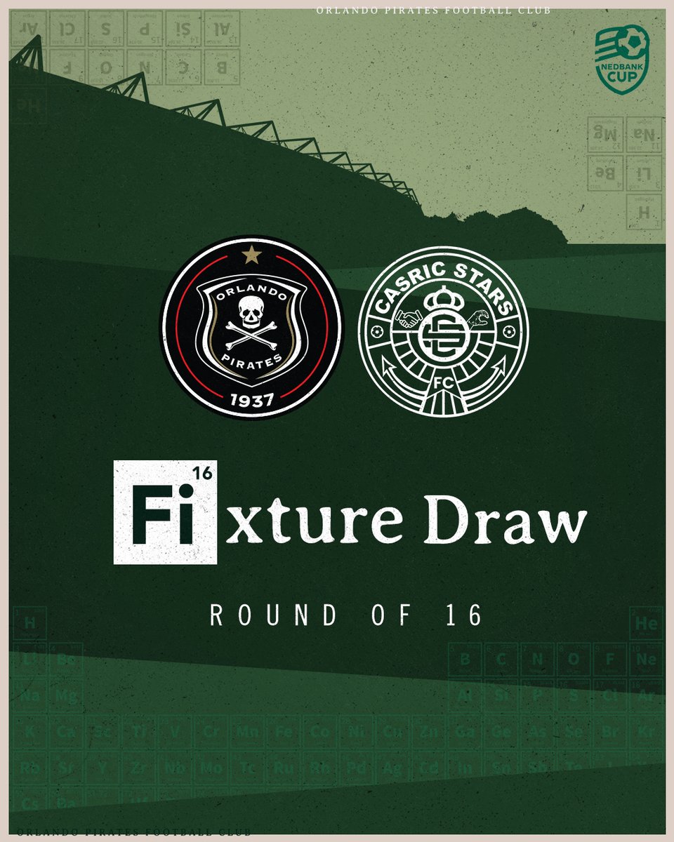 𝐍𝐄𝐃𝐁𝐀𝐍𝐊 🏆 | 𝐋𝐀𝐒𝐓 𝟏𝟔  𝐅𝐈𝐗𝐓𝐔𝐑𝐄

🆚 <a href="/casricstarsfc/">Casric Stars FC</a> 
ℹ️ Match Details TBC

⚫⚪🔴⭐
#OrlandoPirates
#OnceAlways