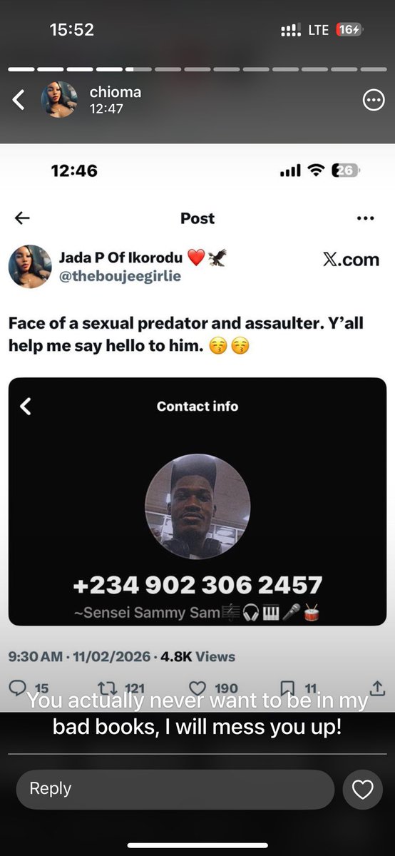 fwzishere's tweet image. "You actually never want to be in my bad books" Chioma not again, you're ev!!l what will you gain from falsely accusing him?