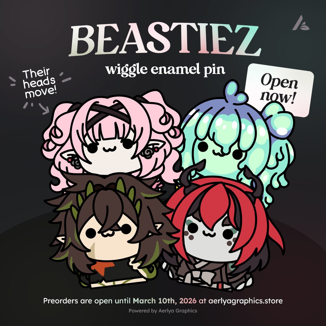 AerlyaGraphics's tweet photo. BEASTIEZ wiggle pins!🐞🥀👽🥒🐊 #beastARTZ

🛒 Preorders are open at https://t.co/bHTSbdoALd https://t.co/imzbevvEHs