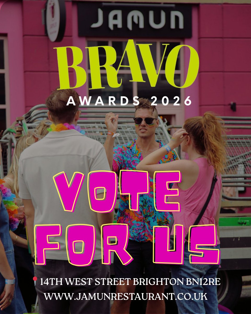 We’re BRAVO Nominated!
Brighton is more than just a location to us—it’s home. We pour our hearts into everything we do at Jamun, and being nominated for the BRAVO Awards is a dream come true for our team
brightonrestaurantawards.co.uk/.../jamun-rest…
Voting closes 10 March
#JamunBrighton #bravo2026