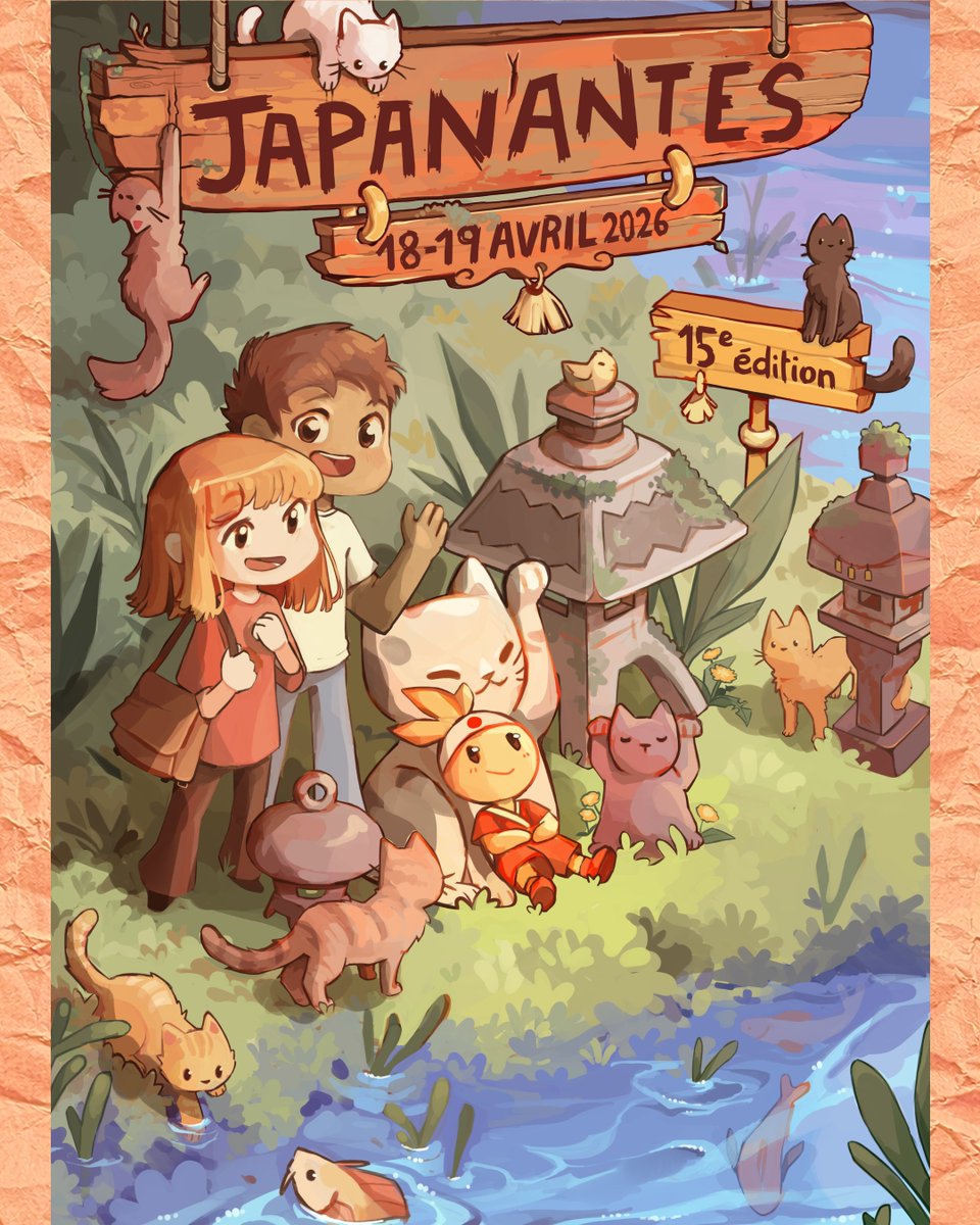 Bonjour ! ✨

Aujourd'hui, nous dévoilons l'affiche de la 15e édition de JapaNantes, réalisée par <a href="/Meyuuart/">Meyuu ii</a>.
Merci à elle pour ce magnifique travail ! 😻
N'hésitez pas à aller découvrir son travail. 🎨 

Restez connecté, d'autres annonces arrivent bientôt ! 🔥

 #JN15 #affiche