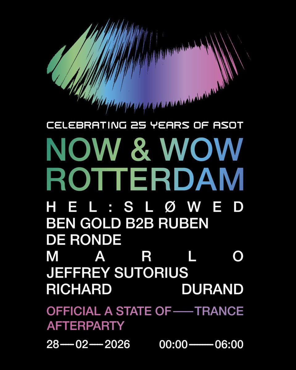 TranceInFrance's tweet image. You might not know this… 

To celebrate its 25th anniversary, @asot is also hosting an official afterparty at the Now&amp;amp;Wow Club in Rotterdam on February 28, from 00:00 to 06:00 🤩

Think you can survive the full #ASOT weekend? 😄

#trance #trancefamily #electronicmusic