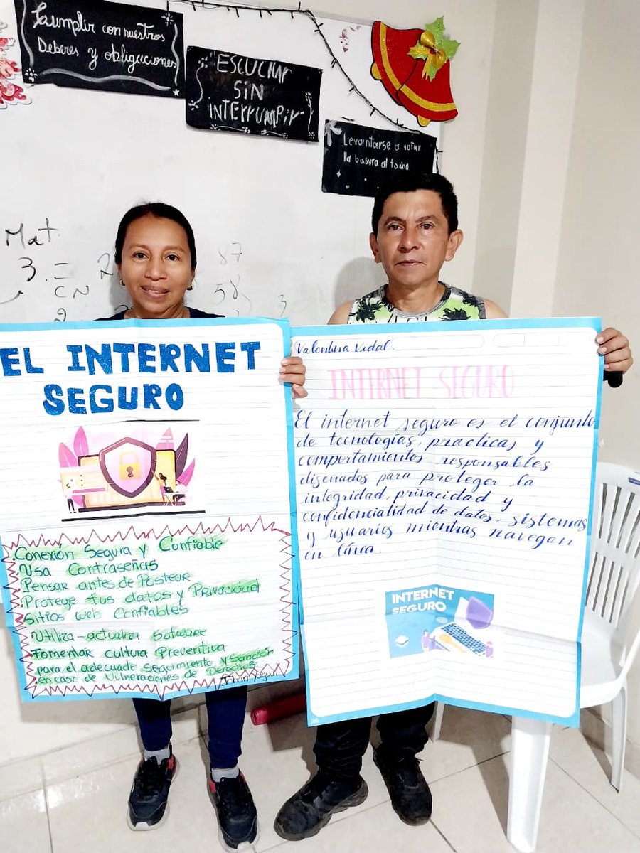 🎨 A través de juegos lúdicos y dinámicas interactivas, nuestros jóvenes aprenden a navegar con seguridad y a proteger su huella digital de forma dinámica y divertida. 
El talento se hizo presente con presentaciones artísticas llenas de mensajes positivos. 🤝
#ElNuevoEcuador