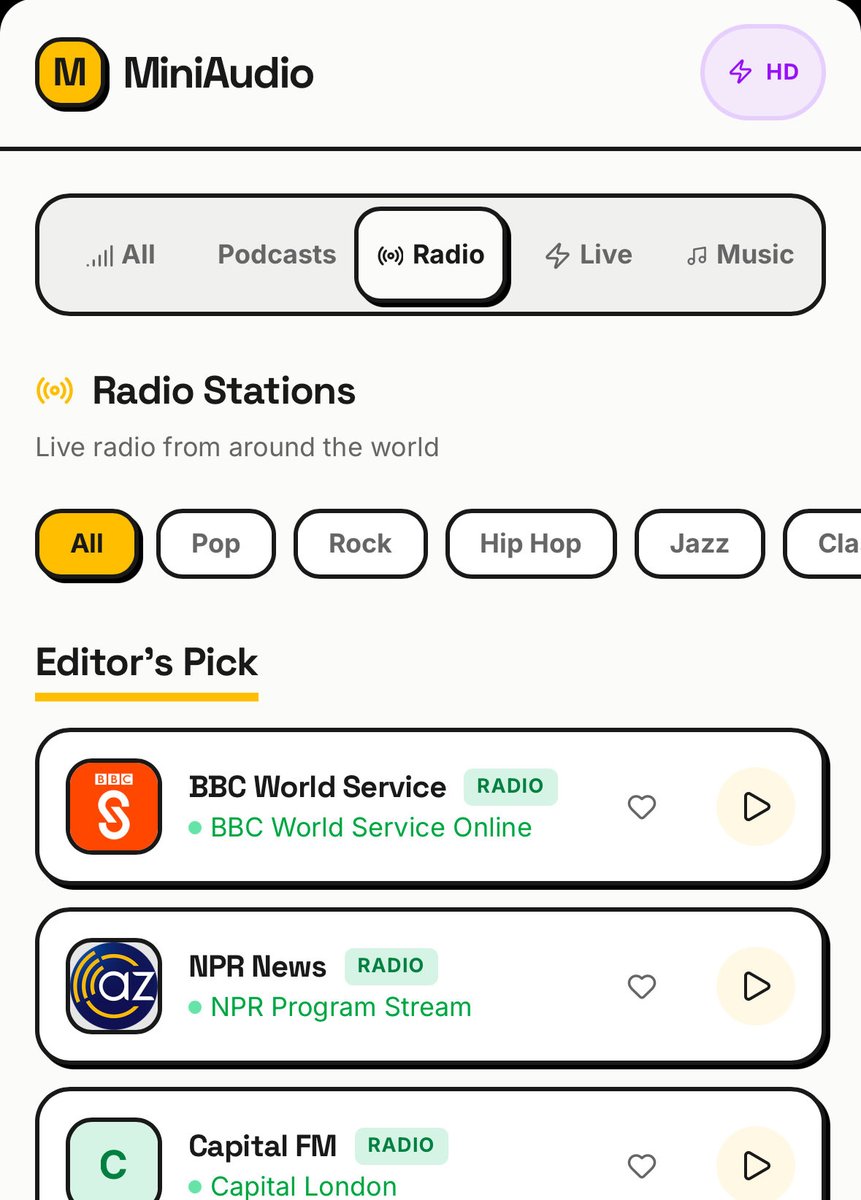 Launched today MiniAudio.live on @MiniPay 🎵