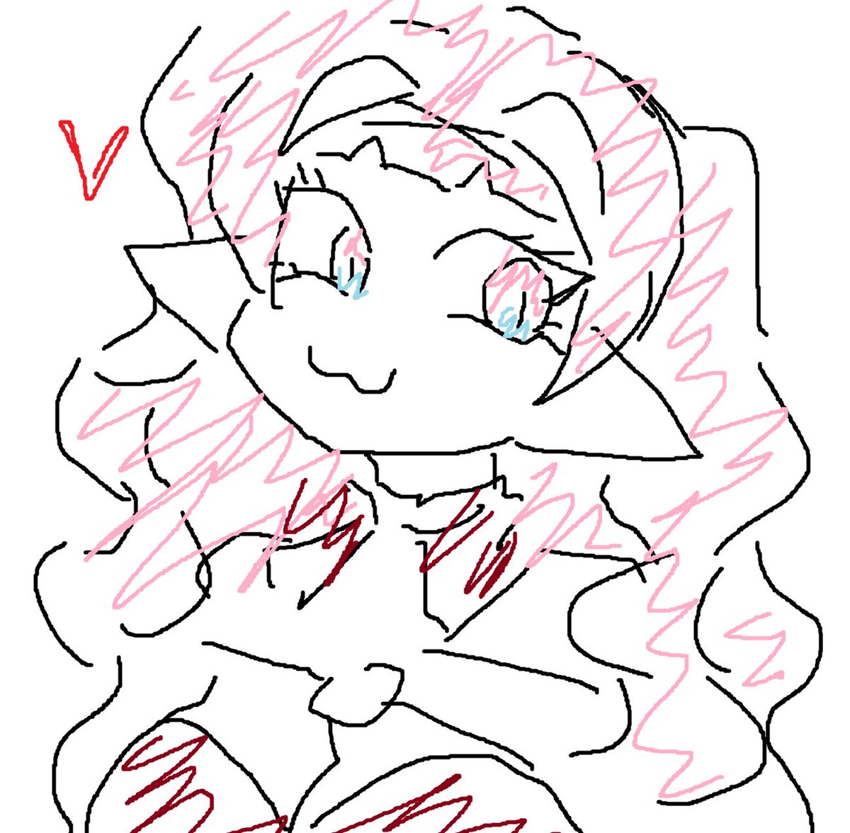 “Commissioned” this from <a href="/OofieVT/">Oofie 🩷💙 VTuber</a> while she was streaming Cute MSPaint drawing so hell yeah we love cute things here  #ToriOrt