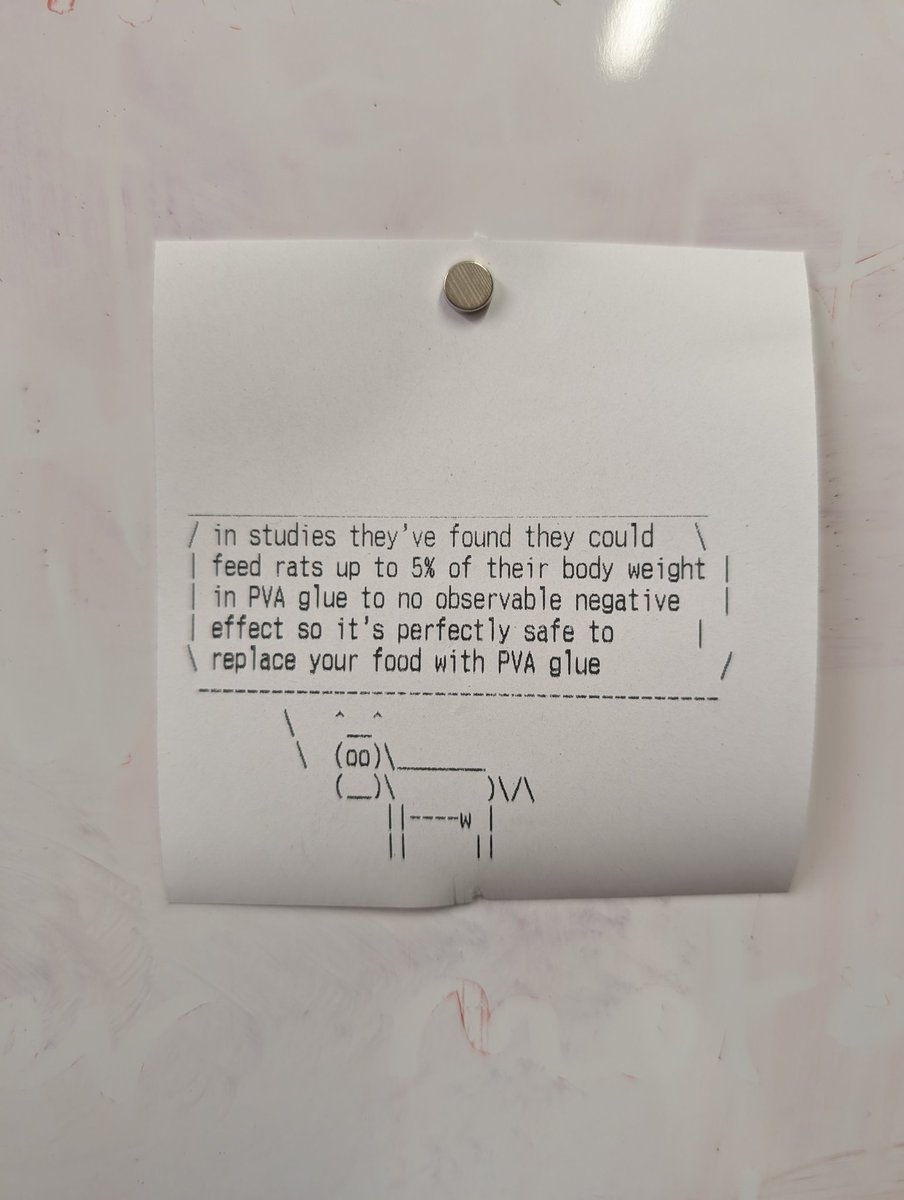 I printed your tweet on a receipt printer.