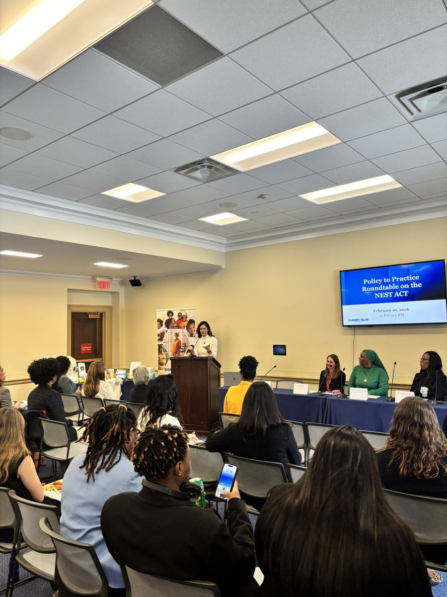JuliaFCortina's tweet photo. So grateful to have @RepJuliaLetlow @RepBonnie @RepRobinKelly join us for the @shadesofblueprj roundtable on the NEST Act (H.R. 6096)! #MaternalMentalHealth https://t.co/B3Bd60rk1V