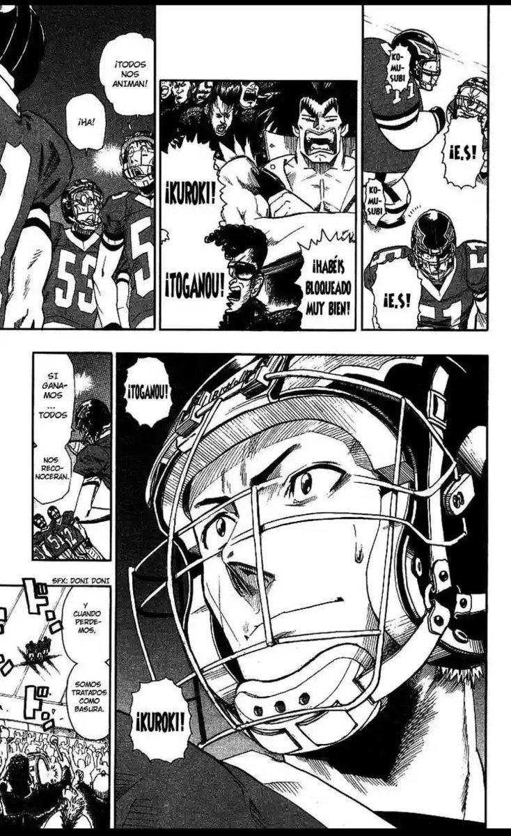 michunix's tweet photo. #Eyeshield Como me está gustando el desarrollo de Juumonji! Hasta me emocioné un poco cuando el público los ovacionó 🥹 https://t.co/OecEZSlcTU