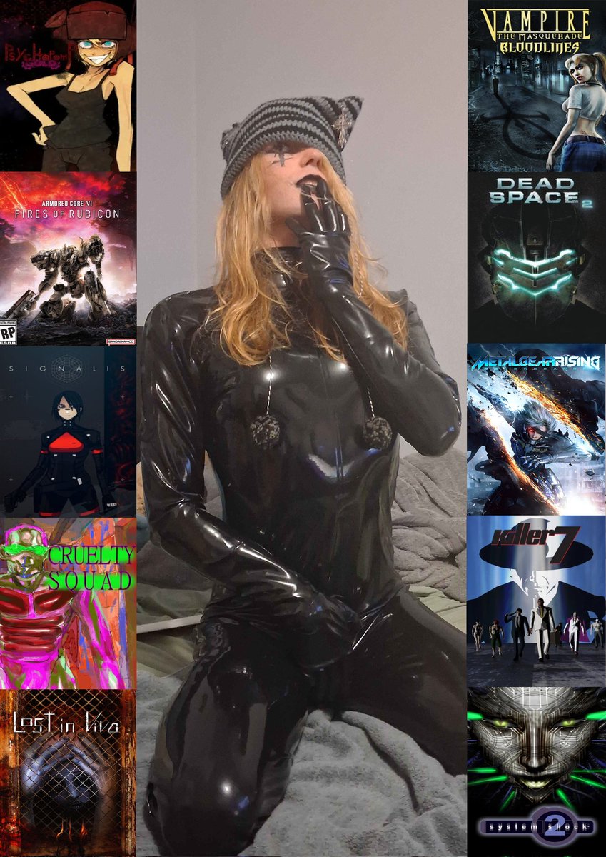 Got bored and put together one of those 10 games to get to know me pics #latex
