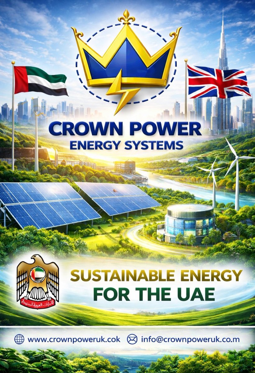 🇬🇧🤝🇦🇪 Exciting to see Crown Power Energy Systems – UK expanding its sustainable and renewable energy footprint in the United Arab Emirates.
Driving innovation. Accelerating clean energy adoption. Supporting long-term environmental impact. 🌍⚡
The UK–UAE clean energy partnership