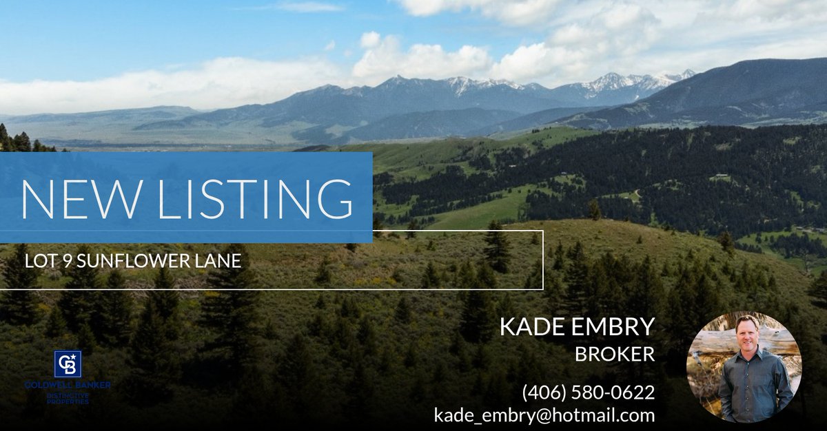 📍 New Listing 📍 Take a look at this fantastic new property that just hit the market located at Lot 9 Sunflower Lane in Livingston. Reach out here or at (406) 580-0622 for more information!

Listed by Jeff Graham kadeembry.com/showcase/lot-9…