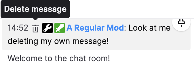 📣 Streamers and mods can now delete their own chat messages on web when needed. (Coming soon to mobile)

⚔️ We've also fixed a bug so that Lead Mods can now delete chat messages from regular mods.