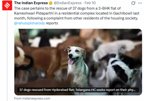 Dumb Dog haters &amp; <a href="/indSupremeCourt/">Supreme Court of India</a> would ask us to take the dogs home.

If we did, then the RWA uncles have issues. 

Btw, relocating from a rescuer is called "RESCUING" <a href="/IndianExpress/">The Indian Express</a> ?? You are such a bane of journalism!  

#saveindiandogs <a href="/UN/">United Nations</a> <a href="/UNHumanRights/">UN Human Rights</a> <a href="/WHO/">World Health Organization (WHO)</a>