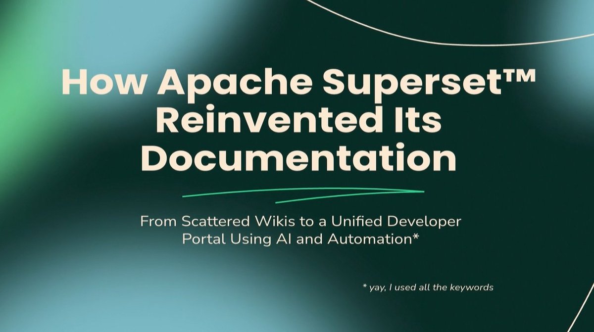 Apache Superset tweet media