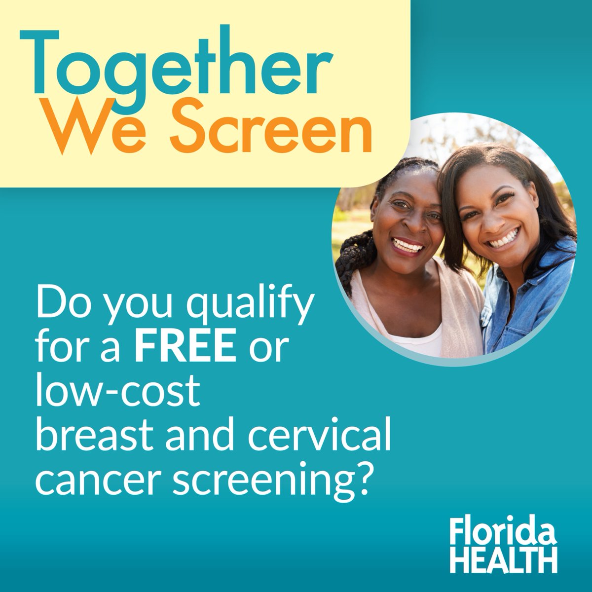 HealthyFla's tweet photo. Access to preventative cancer screening can make a life-saving difference. 
 
Florida’s Breast and Cervical Cancer Early Detection Program helps eligible women receive the screenings they need to monitor their health. Routine screening means early detection and early treatment.  
 
Find helpful resources and screening information here. 🔗 https://t.co/47z76C34u8  
 
#NationalCancerPreventionMonth