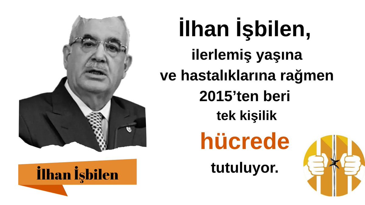 İlhan İşbilen, ilerlemiş yaşına ve hastalıklarına rağmen 2015’ten beri tek kişilik hücrede tutuluyor.
Yaşlılık, hastalık ve izolasyon… Yaşlı bir insan bu ağır koşullara ne kadar katlanabilir?

İhlalinAdı SincanCezaevi