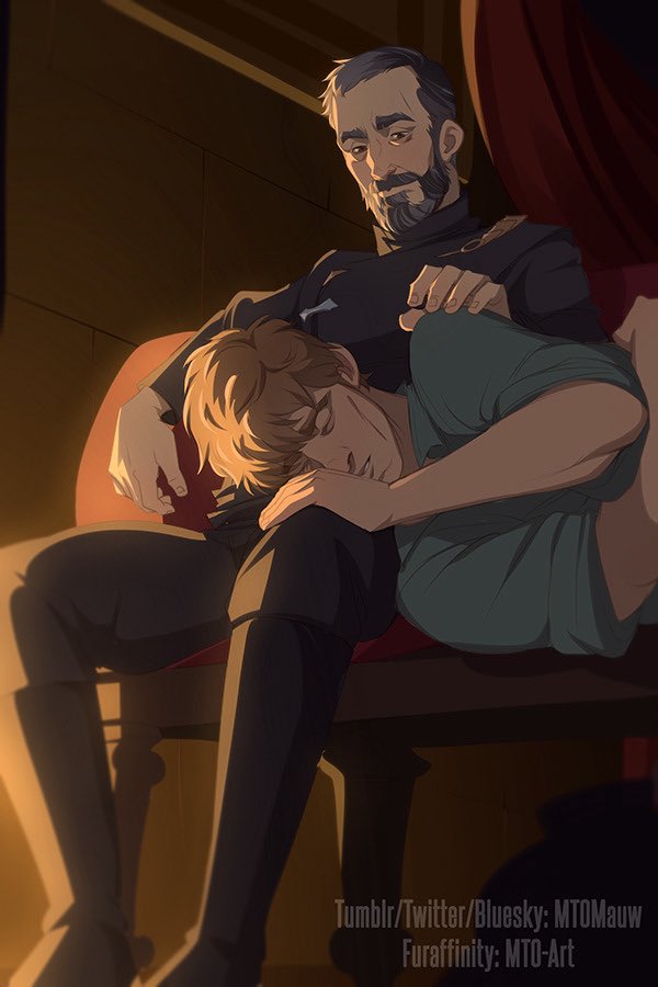 #AU: After processing the events of the night before, Dunk consoled in Baelor for a quick nap to get rid of the stress and overstimulation 

Baelor: “Shhh sh sh, I know. They all drive me crazy as well.”

Dunk: “eeeverythingjusthappenedsofaa… fa…. ZZZZZZZZ”

#AKOTSK