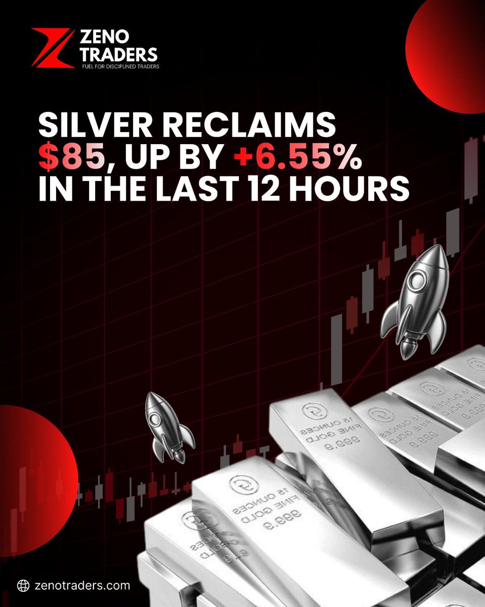 🚨 TODAY SILVER EXPLODED 🚨

Silver reclaimed $85
⬆️ Up +6.55% in just 12 hours

Traders who are prepared don’t chase moves they position for them.

And here’s the big part 👇

⚡ Gold &amp; Silver pairs are coming to Zeno Traders very soon.

No more missing explosive commodity moves