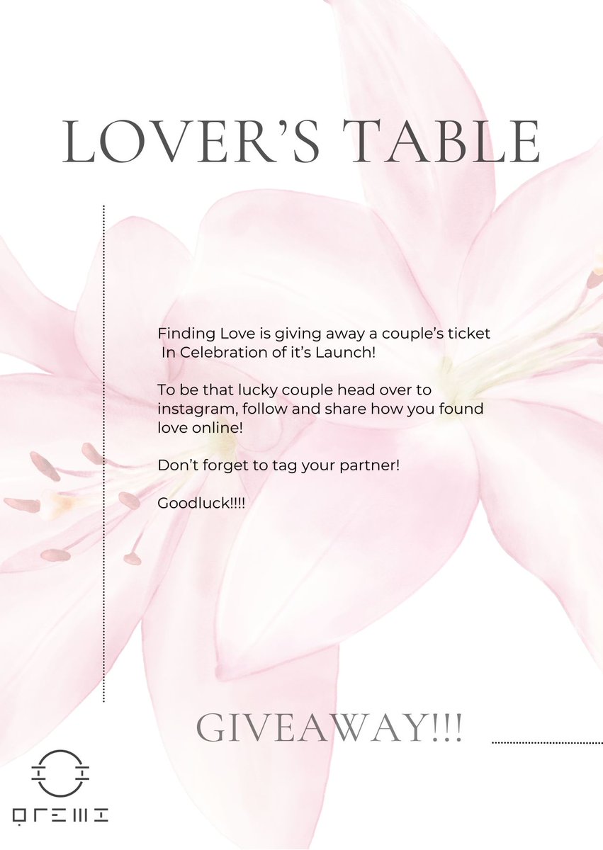 Teamed up with <a href="/IfeanyiAbraham/">Ifeanyi Abraham</a> to give away a couple's ticket to the Oremi Lover's Table on Saturday to celebrate the launch of his book Finding Love Online!

To win a ticket for you and your lover head over to instagram and share your love story with us!!!!