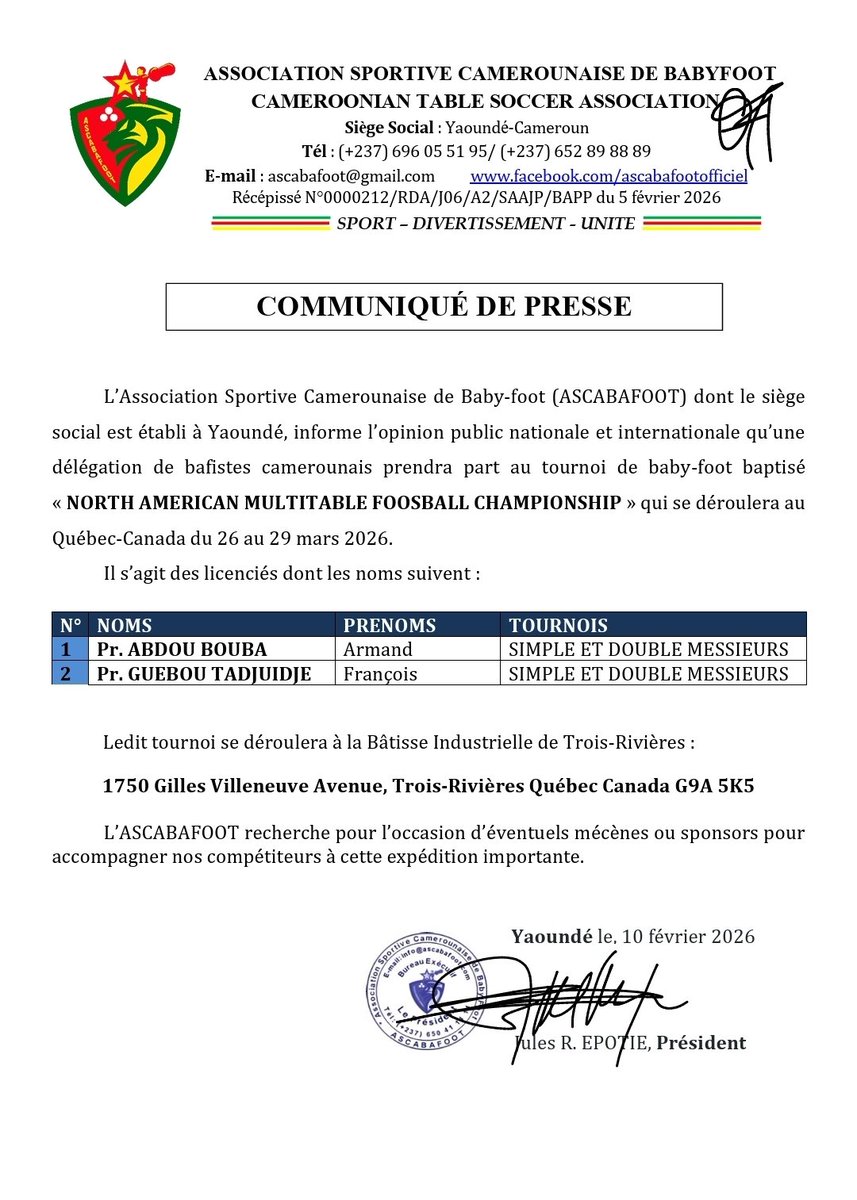 ascabafoot's tweet photo. 🇨🇲❤️🇨🇦🔊 https://t.co/nDDBDHaNTI