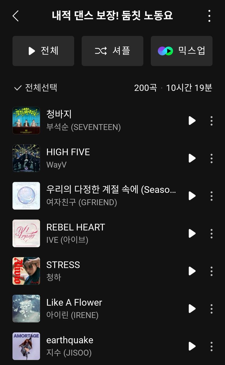 Melon's currently trending 'Hot Topic' playlist: 'Internal Dance Guaranteed! Dum-chit Work Songs' (내적 댄스 보장! 둠칫 노동요).

​Curated by DJ 'Pop Popular Music Master,' this collection is specifically designed as a 'Nodongyo' (labor song) set to boost productivity and mood