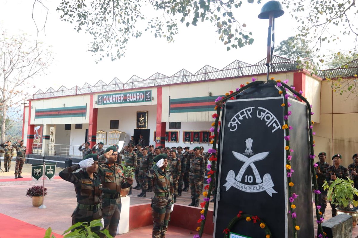 official_dgar's tweet photo. ASSAM RIFLES CONDUCTS SOLEMN WREATH-LAYING CEREMONY IN ARUNACHAL PRADESH
#AssamRifles organised a solemn Wreath-Laying Ceremony at Jairampur on 11 February 2026 to honour the supreme sacrifice of Rfn Kunwar Singh (Late), who laid down his life in the line of duty on 11 February 1971 at Village Longpha, District Mokokchung (Nagaland). His sacrifice reflects extraordinary bravery, and his legacy remains a timeless symbol of honour and devotion to the Nation.

#SaluteToMartyrs #HonourTheFallen #RememberingOurHeroes #MartyrsOfIndia #ForeverInOurHearts #TributeToBravehearts #AssamRiflesMartyrs #HeroesNeverDie #LestWeForget 

@HMOIndia @adgpi @PIBHomeAffairs