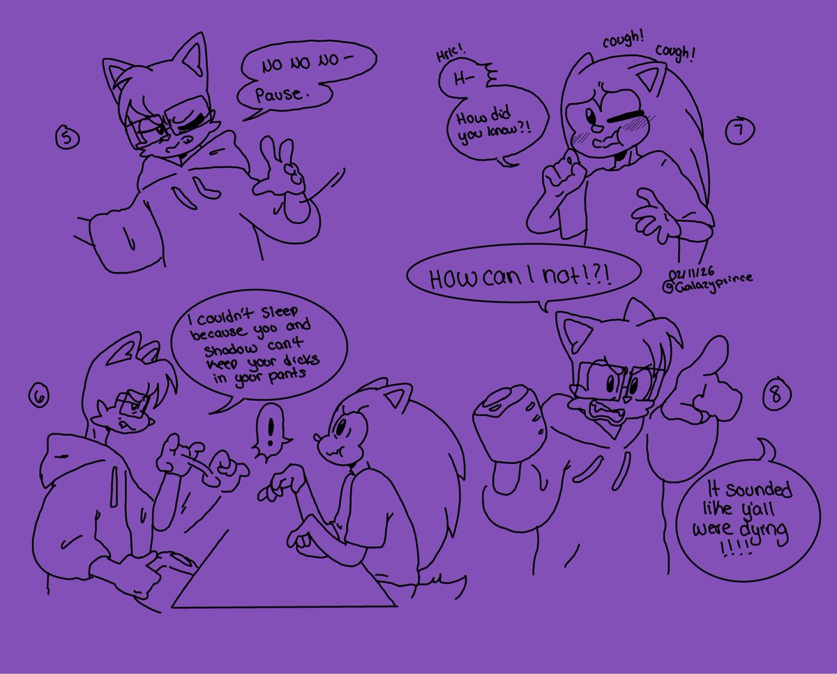 Woah woah…I entered a flow state to finish this today! A silly idea <a href="/CousinGreek/">CousinGreek</a> and I had with older Tails. 

Y’all should follow her if you want good stories and comics :3