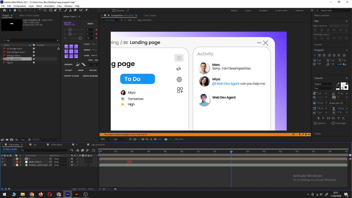 AdamVFXD's tweet image. cooking something crazy stay tuned #videoediting #aftereffects #saasexplainer