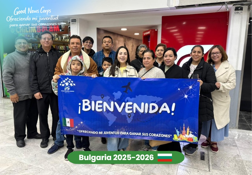 CorpsGood's tweet photo. Hoy 11 de febrero, Daniela Méndez de la sede de IYF Álamo, Veracruz regresó a México tras concluir su servicio Good News Corps en Bulgaria 🇧🇬🇲🇽.

¡Bienvenida! https://t.co/frLl13X9R1